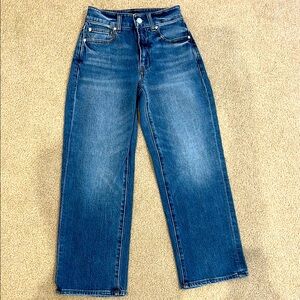 Quince NWOT Comfort Stretch High Rise Cropped Leg jeans
